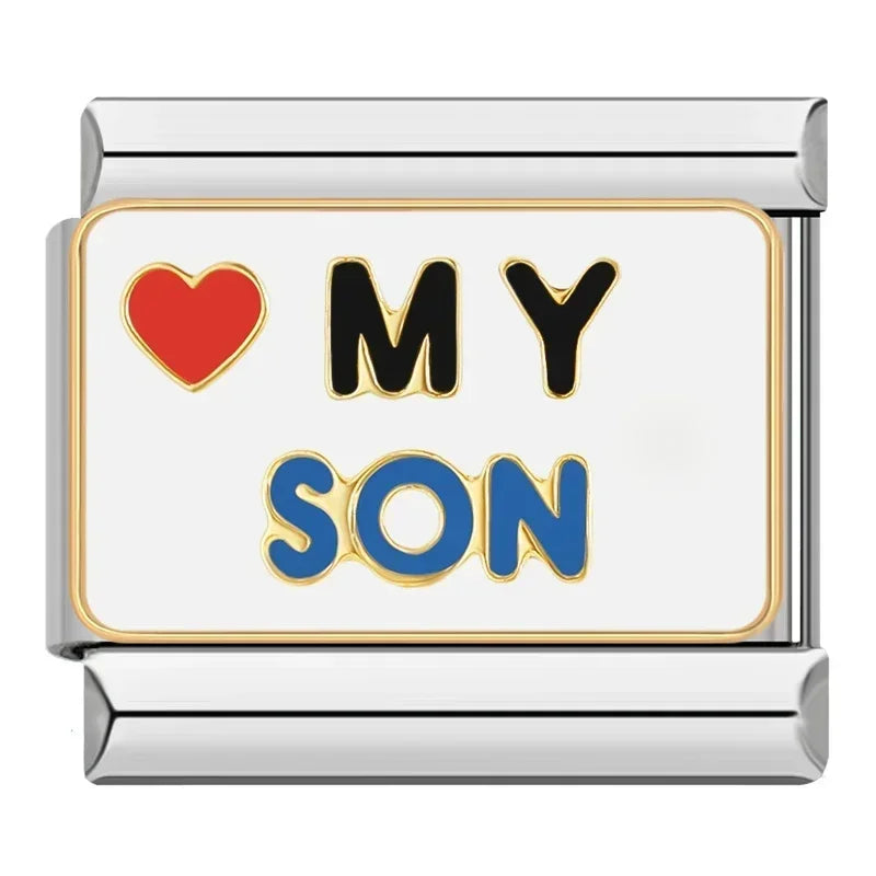 Charm Italiano Plano - Colección Lazos y Títulos Familiares (Mamá, Abuela, Hermana)