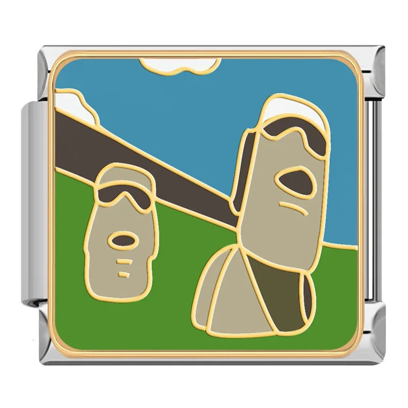 Charm Italiano Plano - Colección Viajes Exóticos (Fauna Global y Culturas)