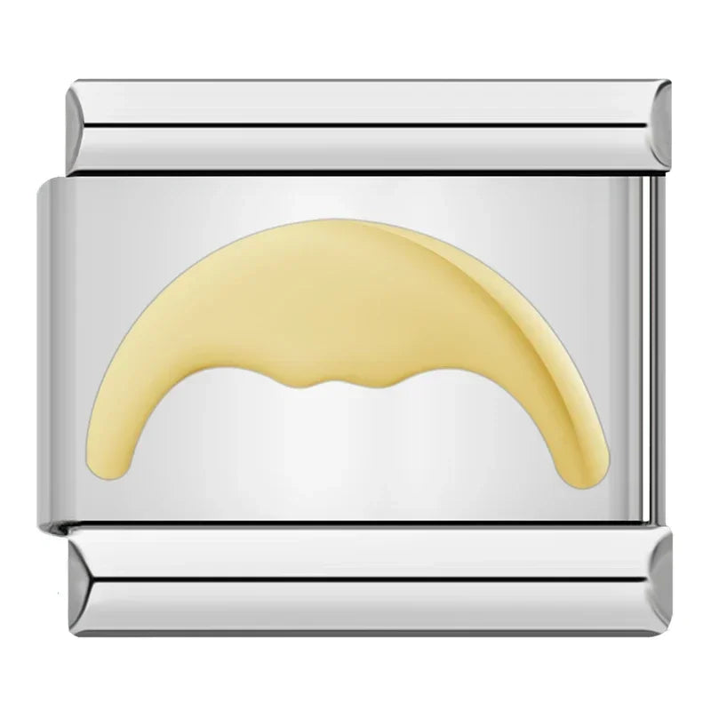 Charm Italiano Plano - Colección Romance Real (Coronas, Alas y Cristales Brillantes)