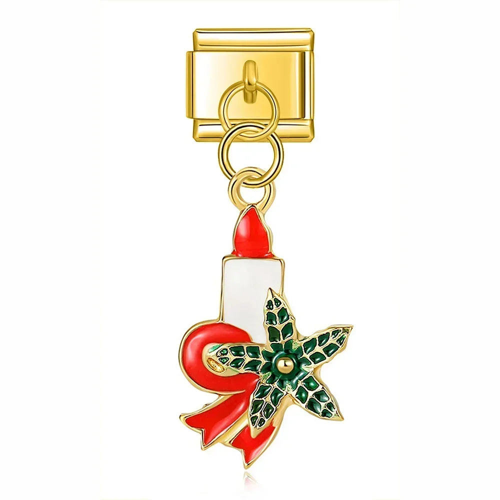 Charm Italiano Colgante - Colección Fiesta Navideña (Papá Noel, Árbol, Reno)