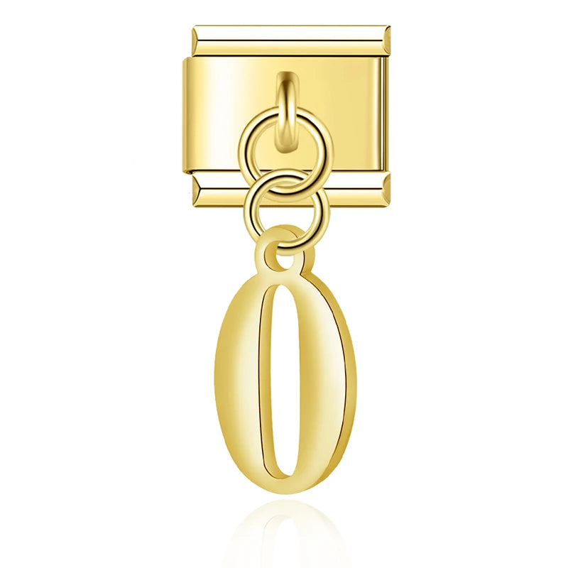 Charm Italiano Colgante - Dígitos Modulares (0-9) en Oro y Plata