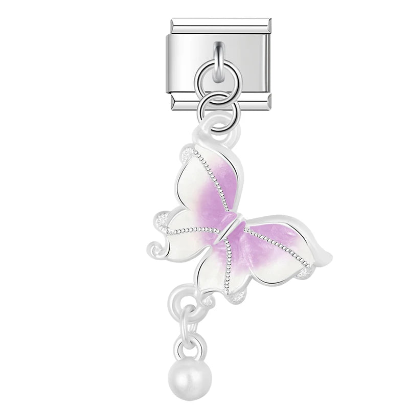 Charm Italiano Colgante - Colección Sueños Pastel (Mariposa, Nube, Estrella)