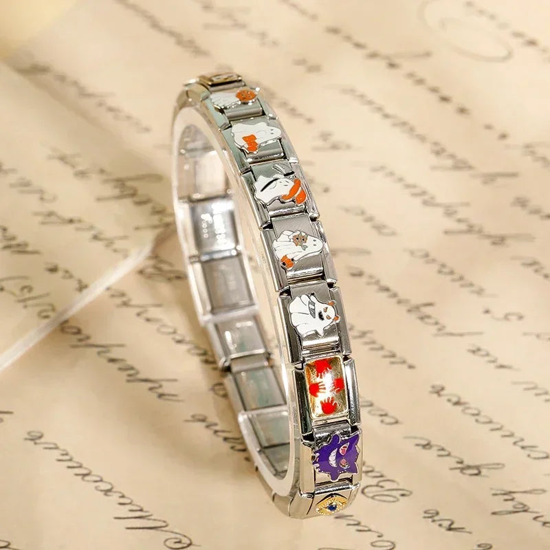 Charm Italiano Plano - Colección Halloween y Gatos "Spooky" (Humor Negro)