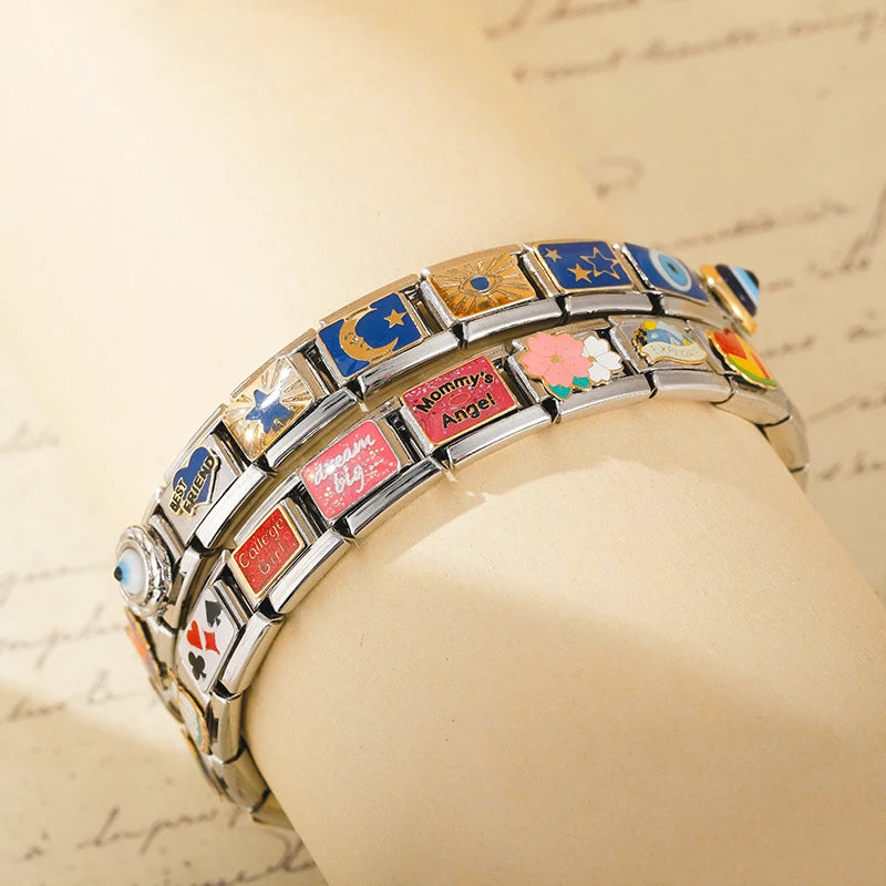 Charm Italiano Plano - Colección Momentos y Sueños (College, Pride, Familia)