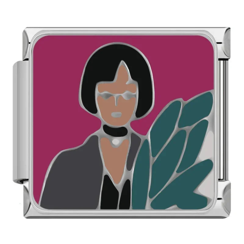 Charm Italiano Plano - Colección Arte Moderno (Retratos, Parejas y Siluetas)