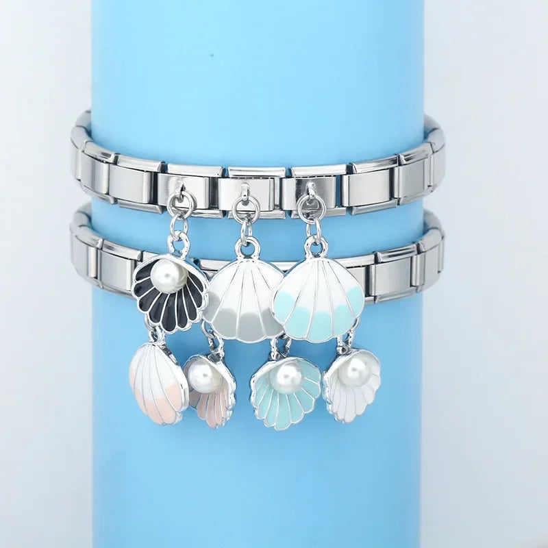 Charm Italiano Colgante - Concha de Mar con Perla (Tesoro del Océano)