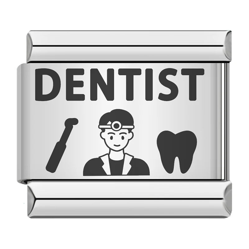 Charm Italiano Plano - Colección Orgullo Profesional (Doctor, Abogado, Profesor)