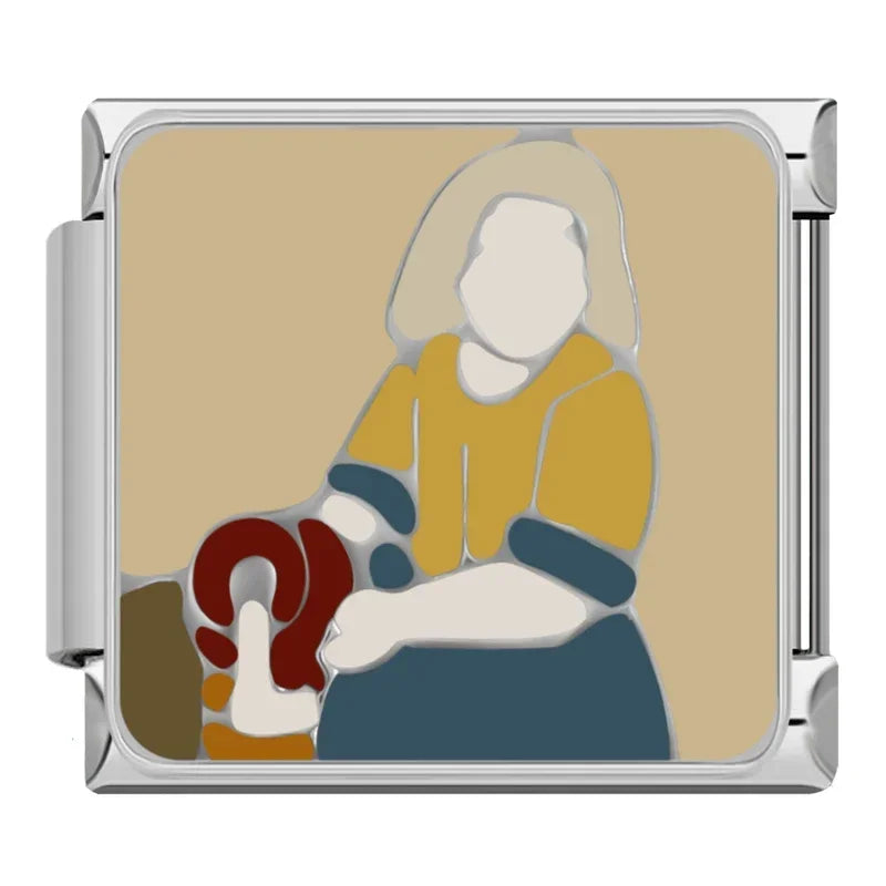 Charm Italiano Plano - Colección Arte Moderno (Retratos, Parejas y Siluetas)