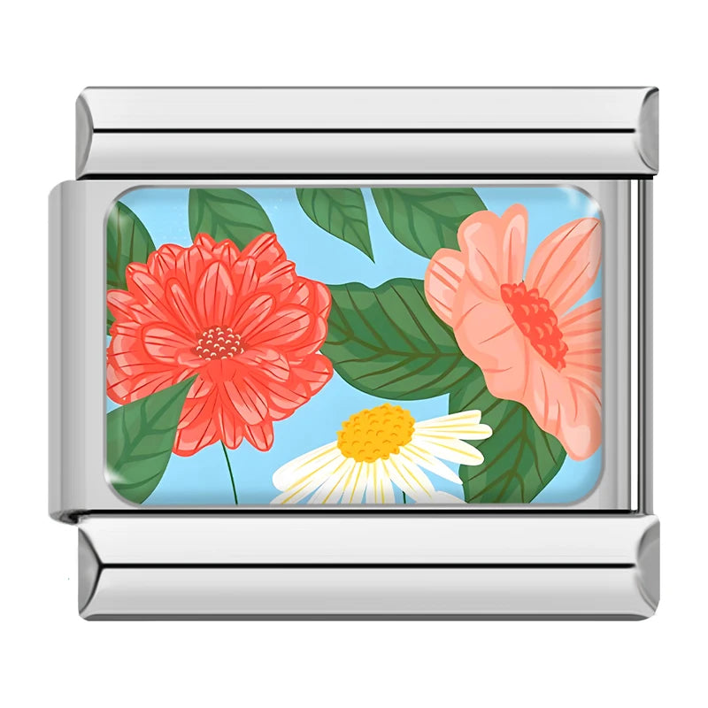 Charm Italiano Plano - Colección Flores Acuarela (Jardín Botánico)