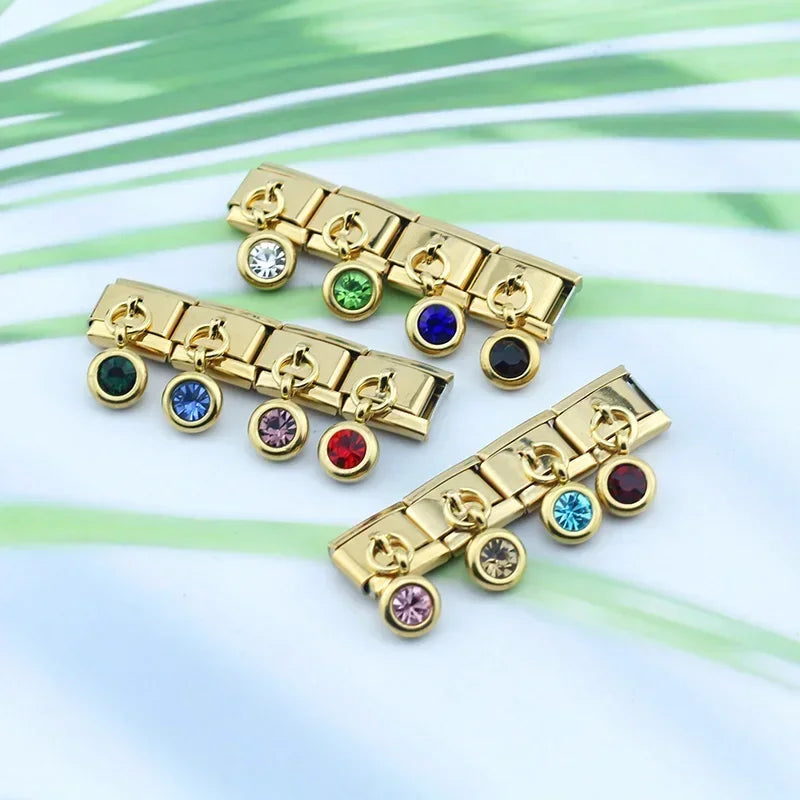 Charm Italiano Colgante - Piedra de Nacimiento (12 Meses en Oro)