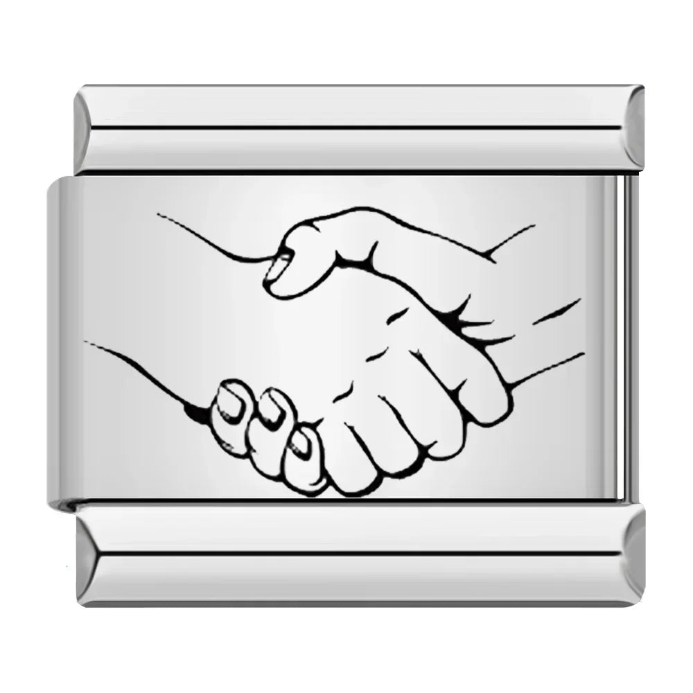 Charm Italiano Plano - Colección Gestos y Símbolos (Manos, Promesas y Suerte)