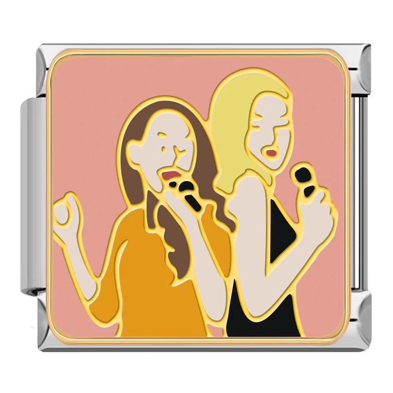 Charm Italiano Plano - Colección Amistad (Momentos con tus Mejores Amigas)