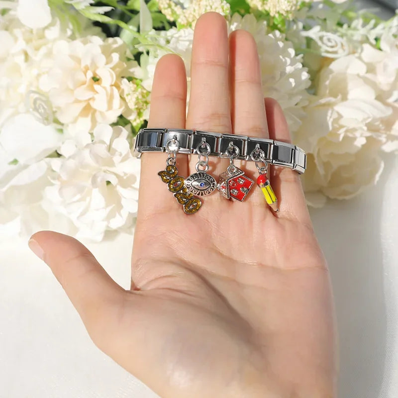 Charm Italiano Colgante - Colección Historias de Vida (Hogar, Estudios y Suerte)