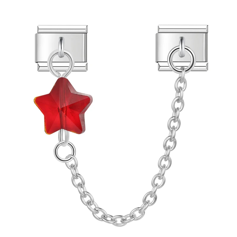 Charm Italiano Doble - Cadena con Estrella "Jelly" (Cielo y Mar)