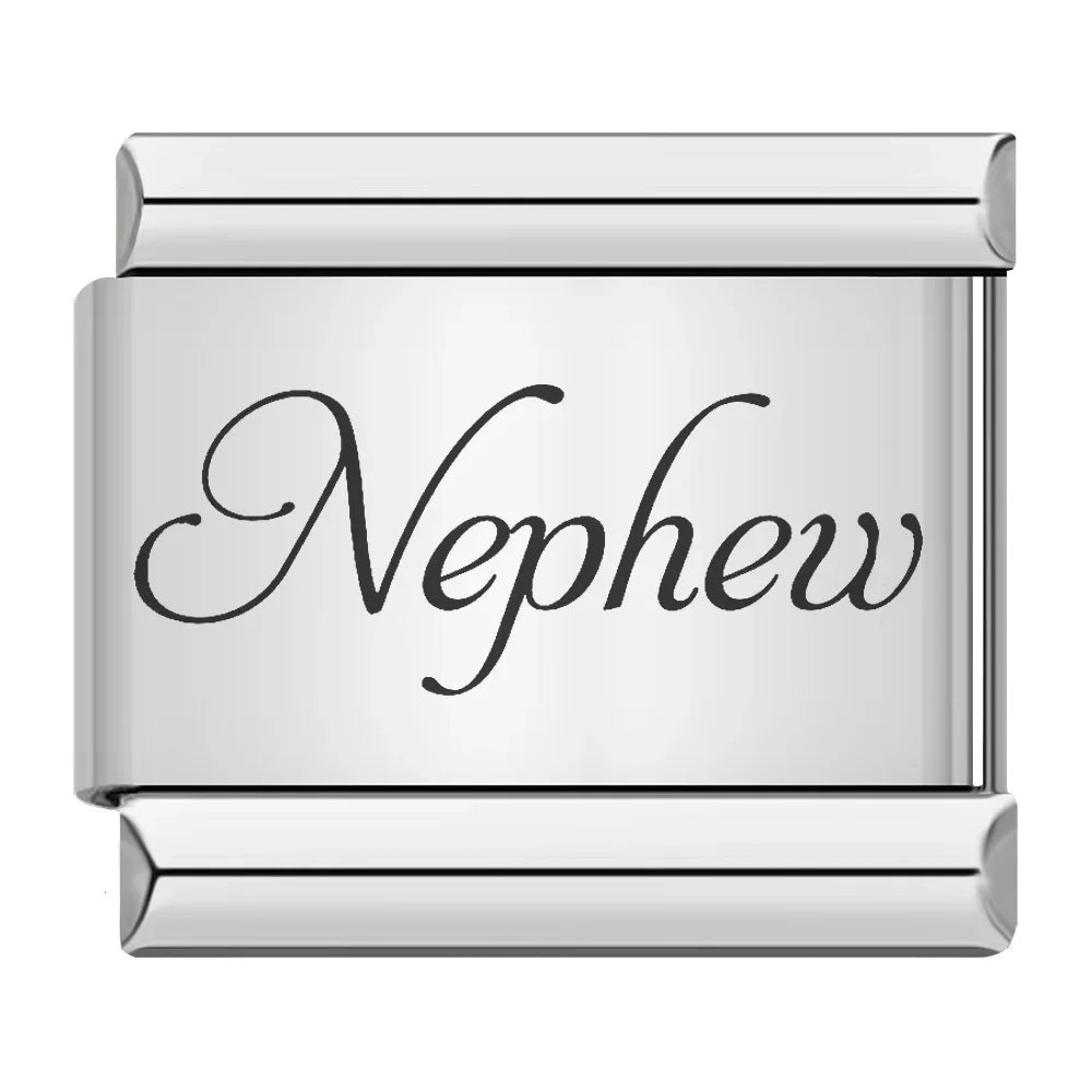 Charm Italiano Plano - Colección Lazos Familiares y Memoria (Homenaje Eterno)