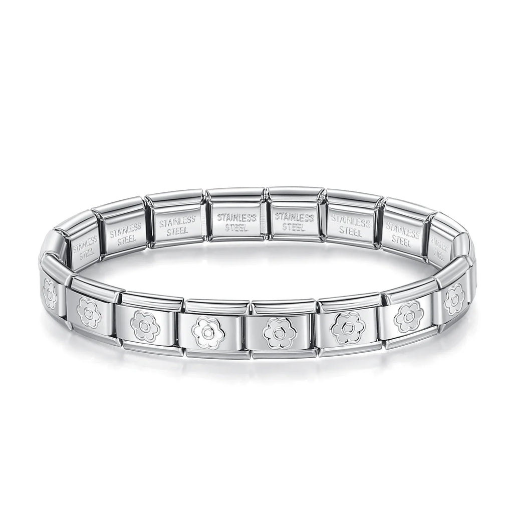 Full Base Bracelet - Hammered Textured Link (Gold, Silver and Rose)