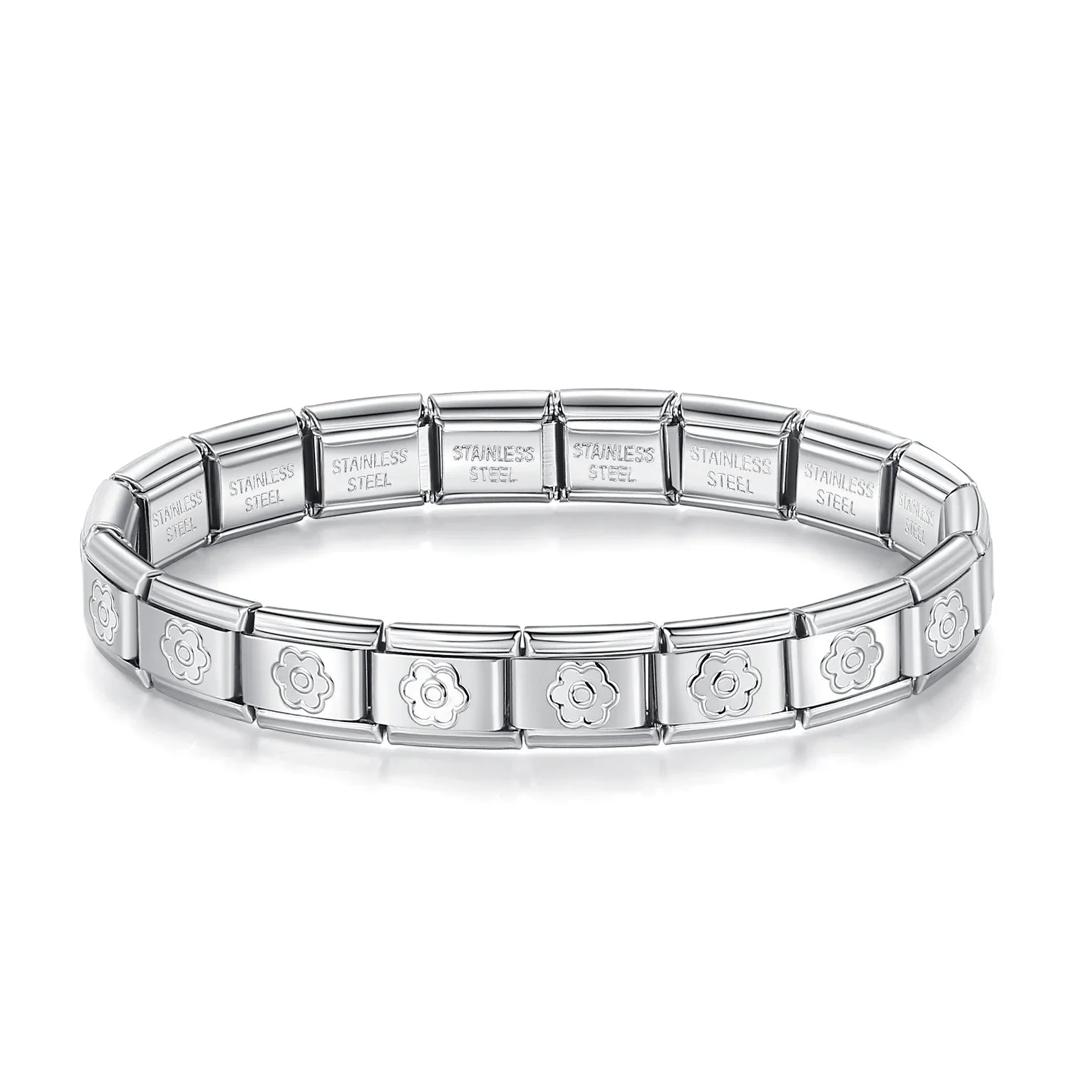 Full Base Bracelet - Hammered Textured Link (Gold, Silver and Rose)