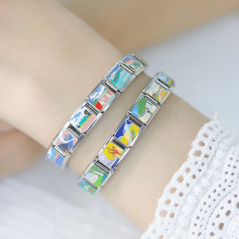 Charm Italiano Plano - Colección Paisajes Artísticos (Estilo Abstracto)