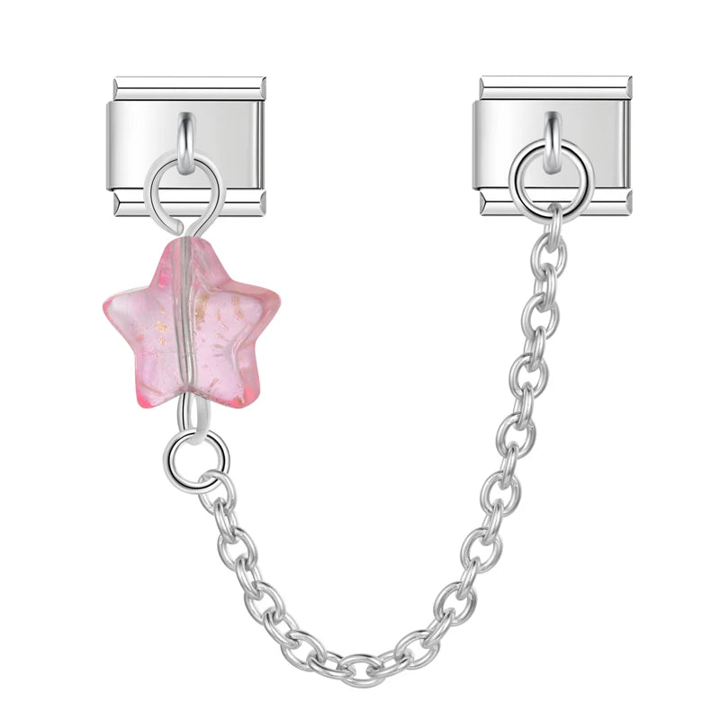 Charm Italiano Doble - Cadena con Estrella "Jelly" (Cielo y Mar)
