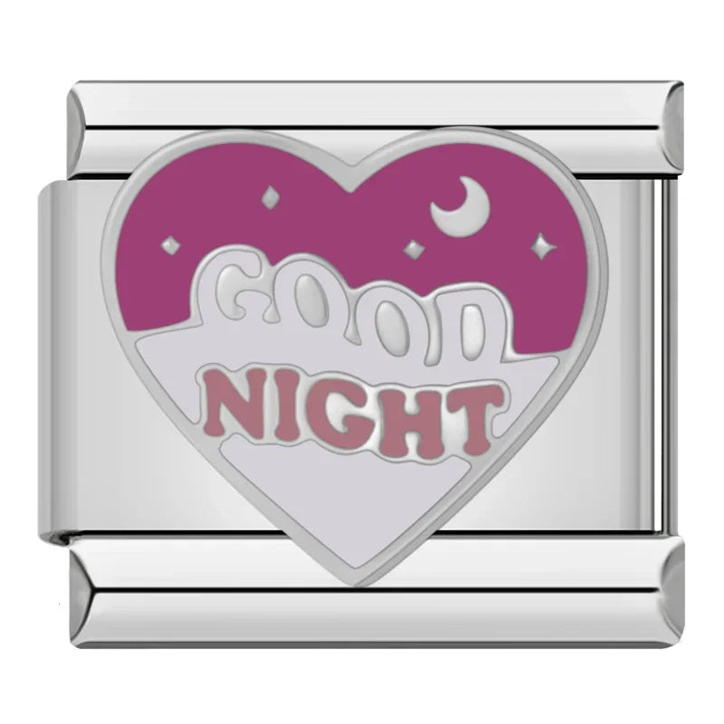 Charm Italiano Plano - Colección Ternura (Panda, Perro y Mensajes)