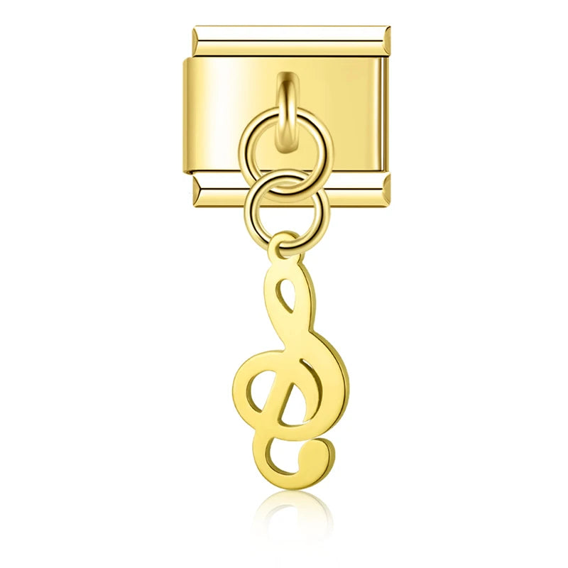 Charm Italiano Colgante - Símbolos Místicos y Celestiales (Luna, Estrella, Ala)