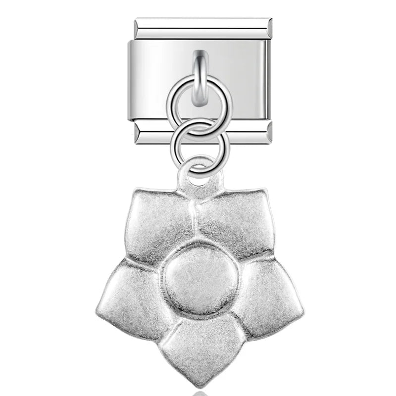 Charm Italiano Colgante - Colección Plata Texturizada (Vintage y Hobbies)