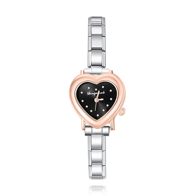 Reloj Base Modular - Diseño Corazón (Compatible con Charms 9mm)