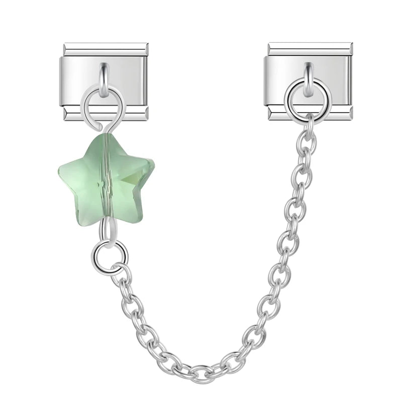 Charm Italiano Doble - Cadena con Estrella "Jelly" (Cielo y Mar)