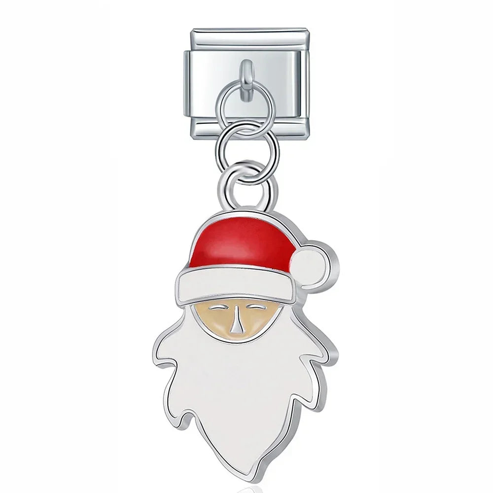 Charm Italiano Colgante - Colección Fiesta Navideña (Papá Noel, Árbol, Reno)