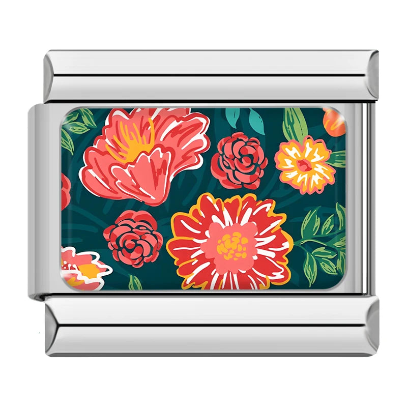 Charm Italiano Plano - Colección Flores Acuarela (Jardín Botánico)