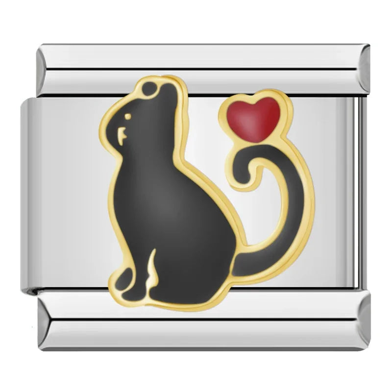 Charm Italiano Plano - Colección Magia Celestial y Holidays (Gato, Fantasma, Navidad)