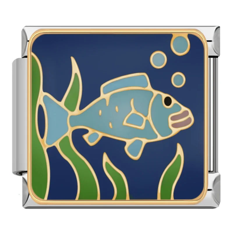 Charm Italiano Plano - Colección Arte y Cuentos (Dalí, Alicia, Naturaleza)