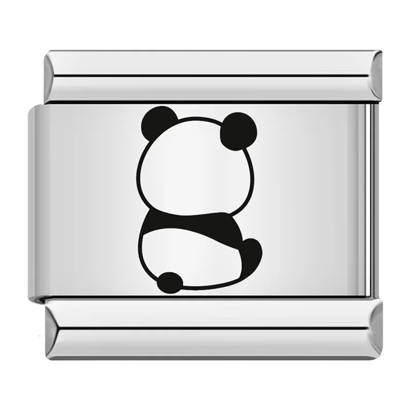 Charm Italiano Plano - Colección Animales "Sketch" (Diseño Lineal Minimalista)