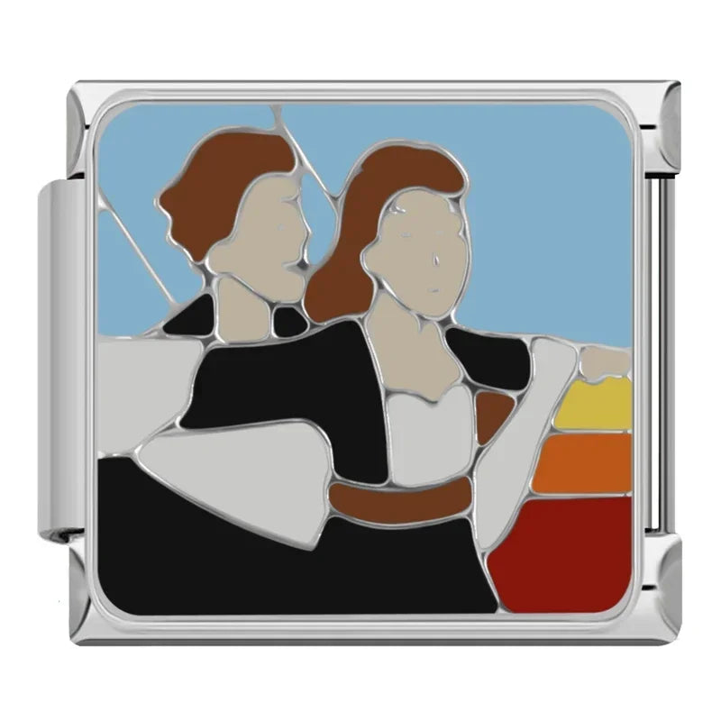 Charm Italiano Plano - Colección Arte Moderno (Retratos, Parejas y Siluetas)