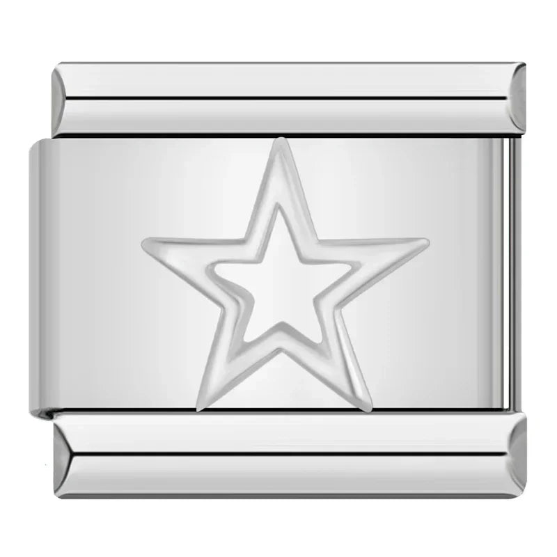 Charm Italiano Plano - Colección Símbolos y Amuletos (Cruz, Yin Yang, Moda)