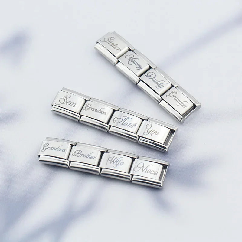 Charm Italiano Plano - Colección Lazos Familiares y Memoria (Homenaje Eterno)