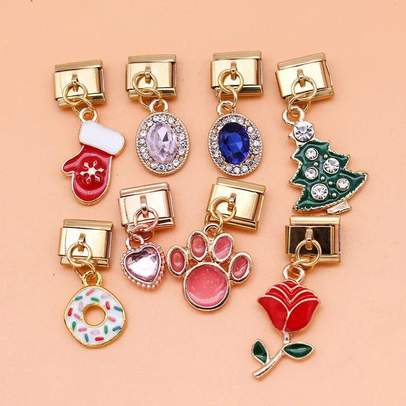Charm Italiano Colgante - Colección Mix (Navidad, Mascotas y Dulces)