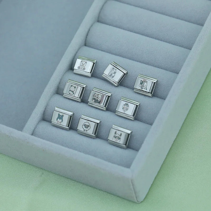 Charm Italiano Plano - Colección Animales "Sketch" (Diseño Lineal Minimalista)