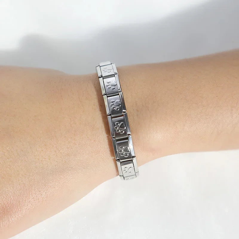 Full Base Bracelet - Hammered Textured Link (Gold, Silver and Rose)