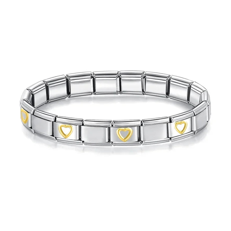 Complete Base Bracelet - Link with a Touch of Color (Minimalist Design)