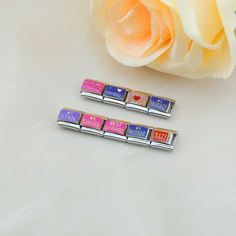 Charm Italiano Plano - Colección Familia y Declaraciones (Madre, Hijos, Hermanos)