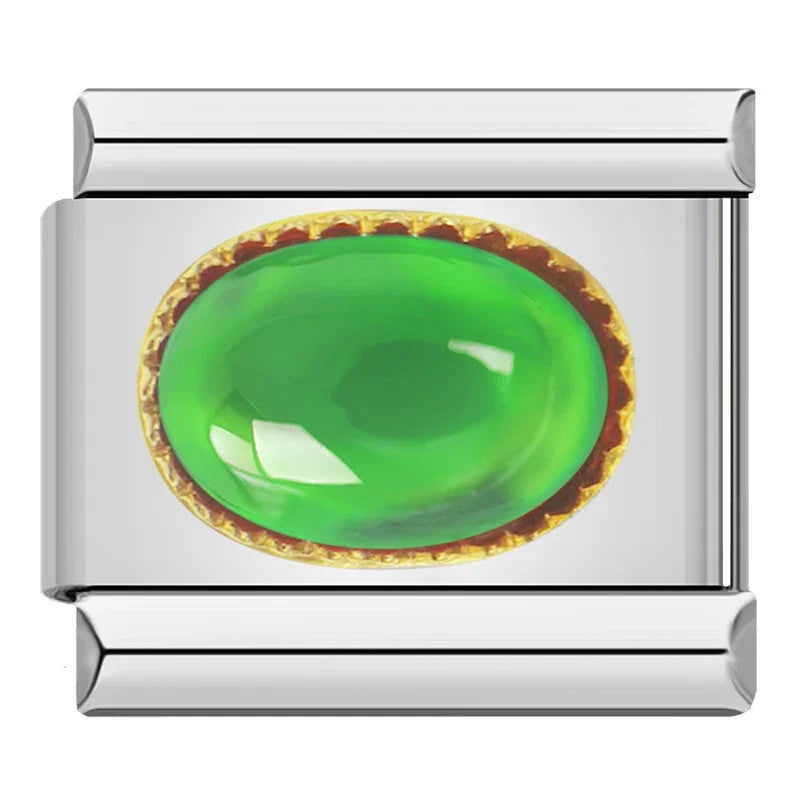 Charm Italiano Joya - Piedras de Nacimiento y Estilo Vintage (Gemstones)