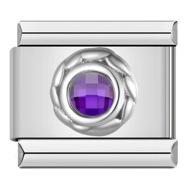 Charm Italiano Plano - Colección Princesa y Diamantes (Alas, Perlas y Solitarios)