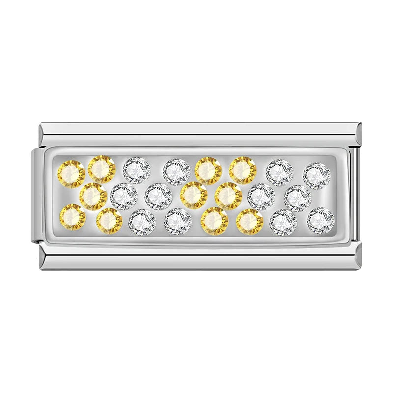 Charm Italiano Plano - Colección Familia Elegante y Brillos (Grabado Cursiva)