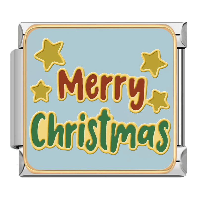 Charm Italiano Plano - Colección Navidad Clásica (Muñecos de Nieve, Papá Noel)