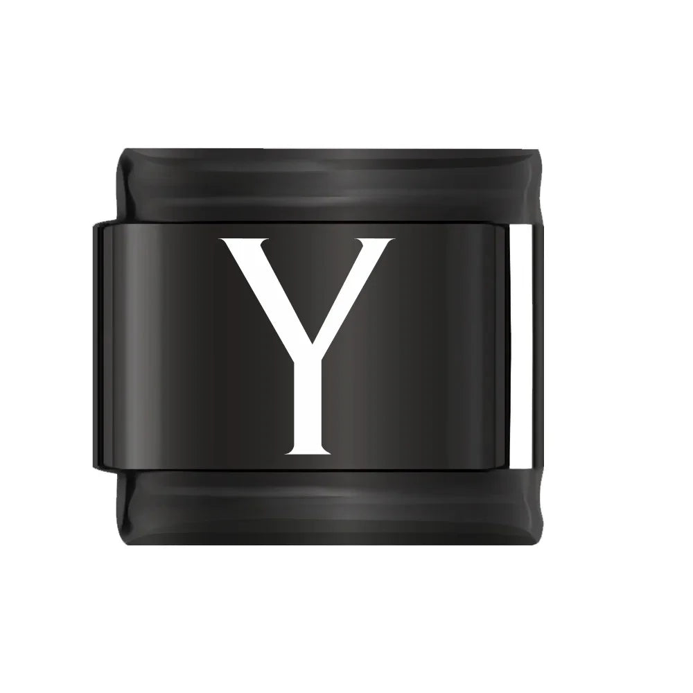 Charm Italiano Plano - Colección "Black Edition" (Letras Blancas y Símbolos)