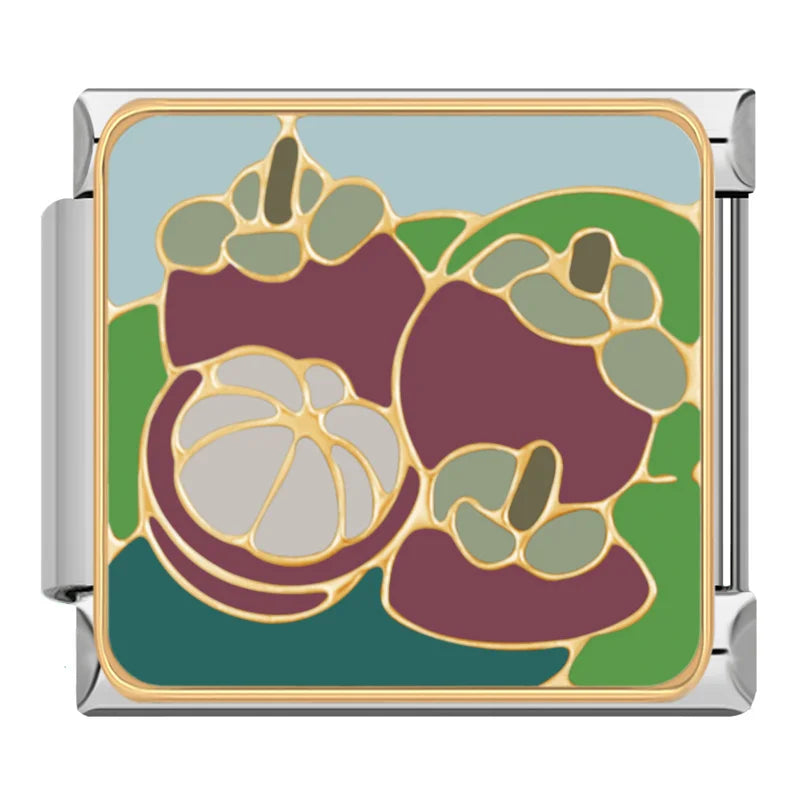 Charm Italiano Plano - Colección Jardín y Cosecha (Frutas, Flores y Plantas)