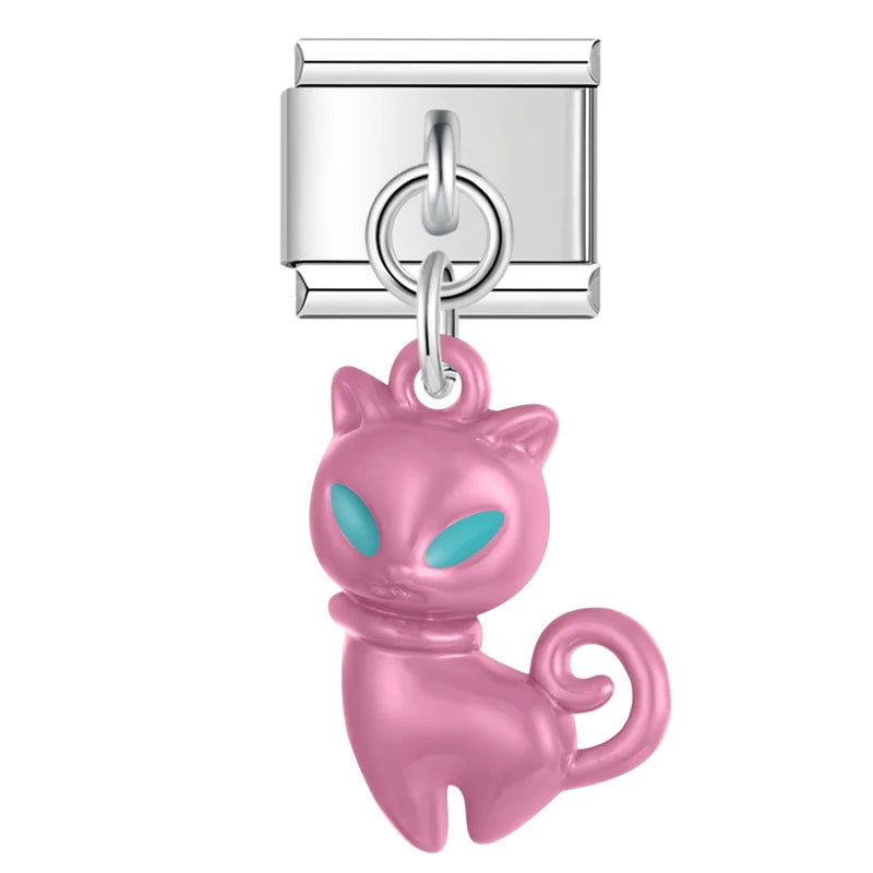 Charm Italiano Colgante - Colección Mascotas Pop (Perro Globo y Gato)