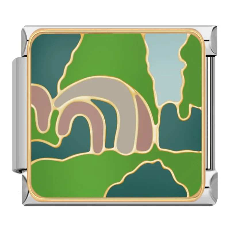 Charm Italiano Plano - Colección Paisajes Artísticos (Estilo Abstracto)