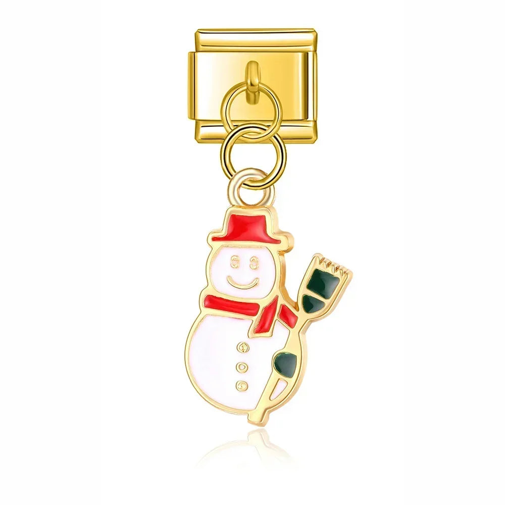 Charm Italiano Colgante - Colección Fiesta Navideña (Papá Noel, Árbol, Reno)